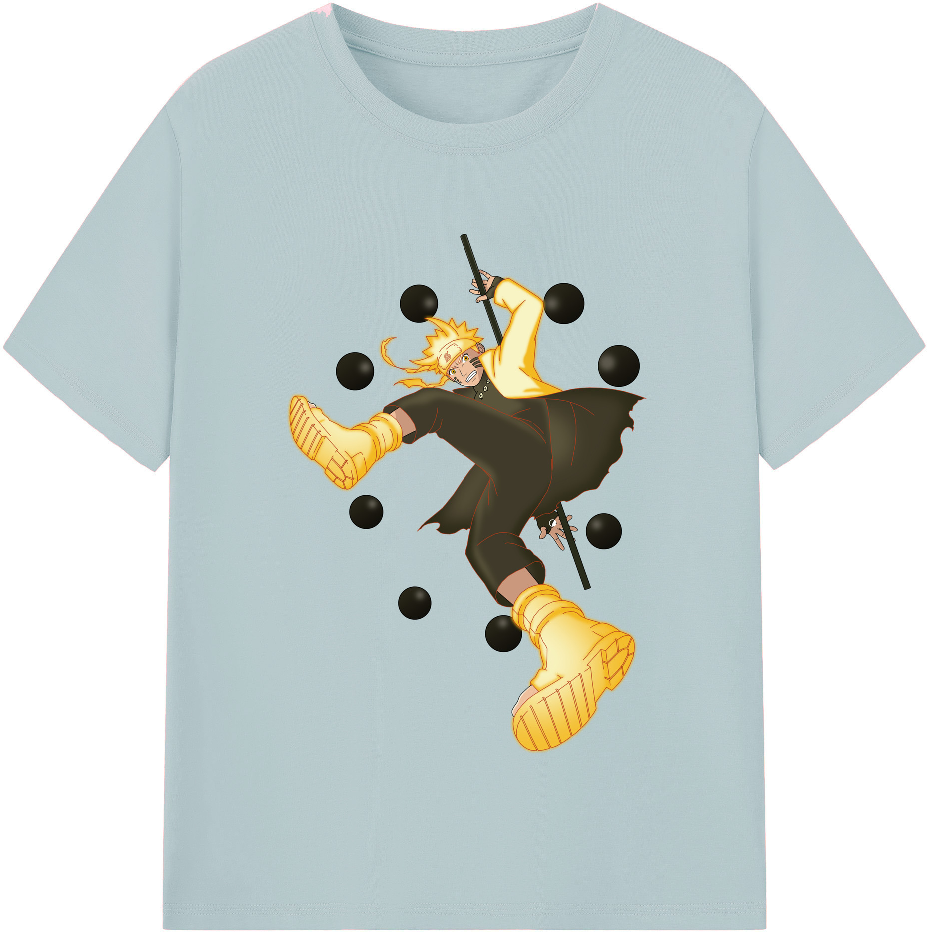 （画像用） NARUTO -ナルト- うずまき ナルト Uzumaki Naruto 綿100％半袖Tシャツ（フロントプリント）